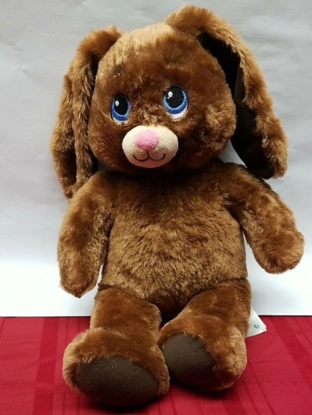 Build A Bear Chocolate Bunny Rabbit Brown Blue Eyes Plush Toy Stuffed Animal BAB